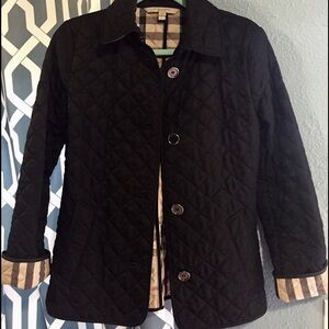 AUTHENTIC Burberry Timeless Black Quilted Jacket size MEDIUM